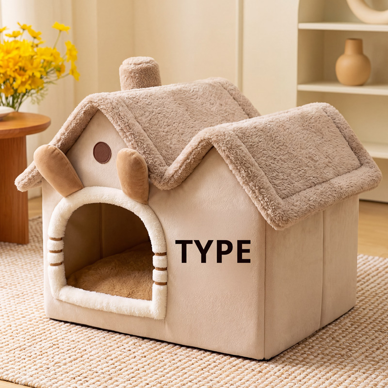 Double-layered enclosed warm pet house for all seasons