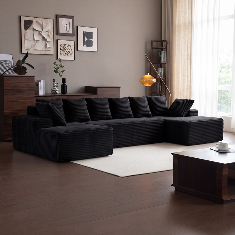 Three-seater quick-assembly space-saving sofa