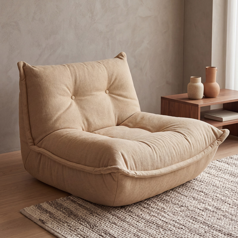 Single armless floor foam sofa